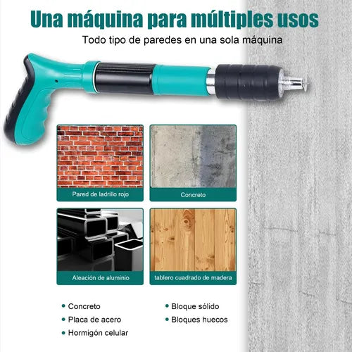 NeoConcreto™- Kit Pistola de clavos para hormigón, ajustables y con kit incluido